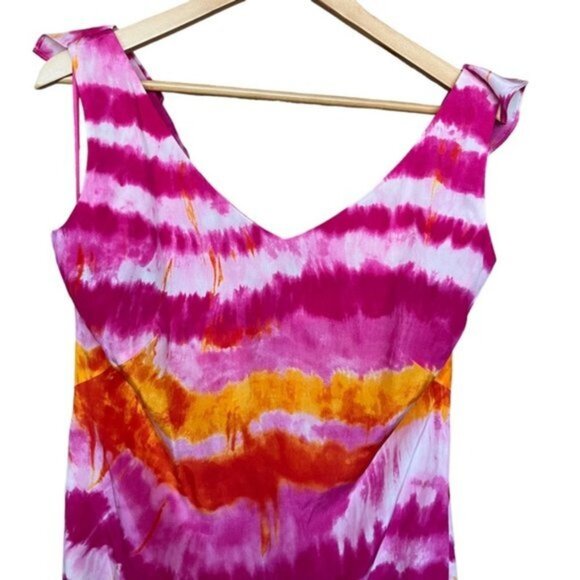 NWT Escada Tiedye Georgette Dress Women Size 42 US L - Picture 3 of 8